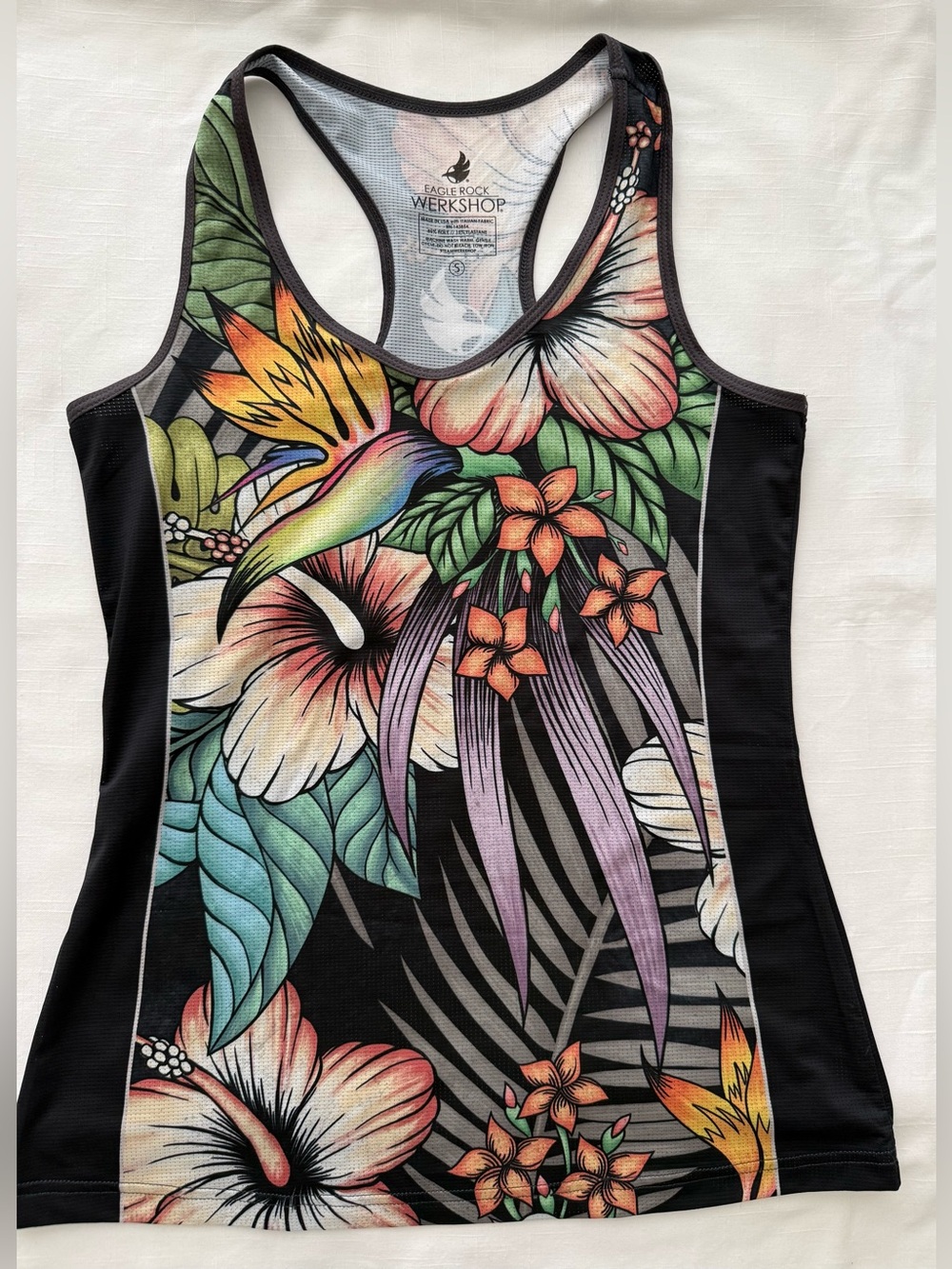 Eagle Rock Werkshop Women’s Floral Night Racerback Tank-Size Small-Lightweight